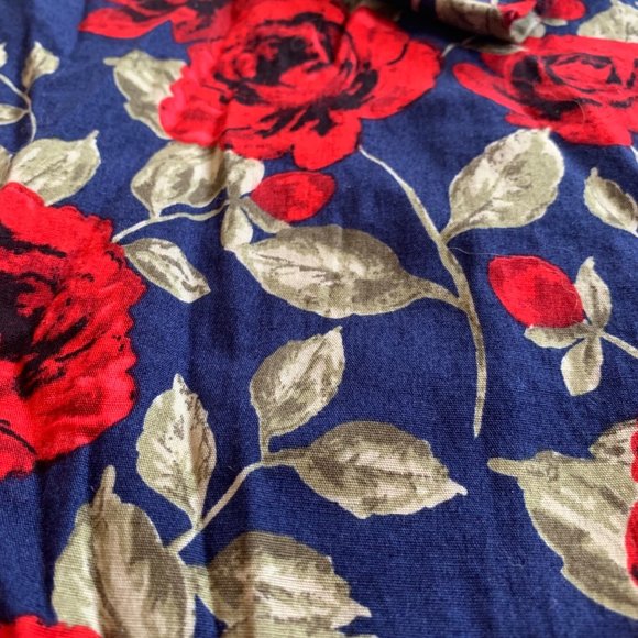 SSLR Men's Rose Print Button Up Shirt L - Picture 3 of 6